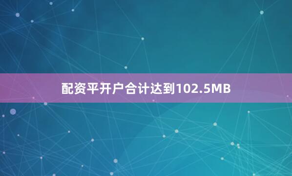 配资平开户合计达到102.5MB