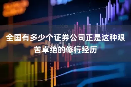 全国有多少个证券公司正是这种艰苦卓绝的修行经历